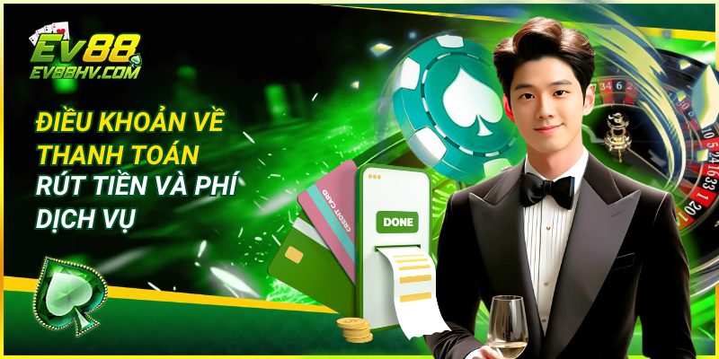 Điều Khoản Và Điều Kiện EV88 Về Thanh Toán, Rút Tiền và Phí Dịch Vụ